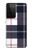 S3452 Plaid Fabric Pattern Hülle Schutzhülle Taschen für Samsung Galaxy S21 Ultra 5G