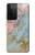 S3717 Rose Gold Blue Pastel Marble Graphic Printed Hülle Schutzhülle Taschen für Samsung Galaxy S21 Ultra 5G