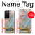 S3717 Rose Gold Blue Pastel Marble Graphic Printed Hülle Schutzhülle Taschen für Samsung Galaxy S21 Ultra 5G