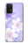 S2361 Purple White Flowers Hülle Schutzhülle Taschen für Samsung Galaxy A32 5G