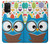 S2521 Cute Nerd Owl Cartoon Hülle Schutzhülle Taschen für Samsung Galaxy A32 5G