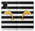 S2882 Black and White Striped Gold Dolphin Hülle Schutzhülle Taschen für Samsung Galaxy A32 5G