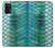 S3414 Green Snake Scale Graphic Print Hülle Schutzhülle Taschen für Samsung Galaxy A32 5G