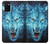 S0752 Blue Fire Grim Wolf Hülle Schutzhülle Taschen für Samsung Galaxy A02s, Galaxy M02s