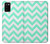 S1723 Mint Chevron Zigzag Hülle Schutzhülle Taschen für Samsung Galaxy A02s, Galaxy M02s
