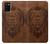 S2529 Leo Zodiac Tattoo Brown Graphic Print Hülle Schutzhülle Taschen für Samsung Galaxy A02s, Galaxy M02s