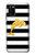 S2882 Black and White Striped Gold Dolphin Hülle Schutzhülle Taschen für Samsung Galaxy A02s, Galaxy M02s