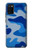 S2958 Army Blue Camo Camouflage Hülle Schutzhülle Taschen für Samsung Galaxy A02s, Galaxy M02s