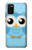 S3029 Cute Blue Owl Hülle Schutzhülle Taschen für Samsung Galaxy A02s, Galaxy M02s