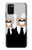 S3557 Bear in Black Suit Hülle Schutzhülle Taschen für Samsung Galaxy A02s, Galaxy M02s