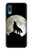 S1981 Wolf Howling at The Moon Hülle Schutzhülle Taschen für Samsung Galaxy A04, Galaxy A02, M02