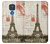 S2108 Eiffel Tower Paris Postcard Hülle Schutzhülle Taschen für Motorola Moto G Play (2021)