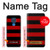 S2638 Black and Red Striped Hülle Schutzhülle Taschen für Motorola Moto G Play (2021)
