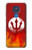 S2803 Fire Red Devil Spear Symbol Hülle Schutzhülle Taschen für Motorola Moto G Play (2021)