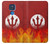 S2803 Fire Red Devil Spear Symbol Hülle Schutzhülle Taschen für Motorola Moto G Play (2021)