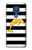 S2882 Black and White Striped Gold Dolphin Hülle Schutzhülle Taschen für Motorola Moto G Play (2021)