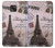 S2211 Paris Postcard Eiffel Tower Hülle Schutzhülle Taschen für Motorola Moto G Power (2021)