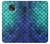S3047 Green Mermaid Fish Scale Hülle Schutzhülle Taschen für Motorola Moto G Power (2021)