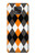 S3421 Black Orange White Argyle Plaid Hülle Schutzhülle Taschen für Motorola Moto G Power (2021)