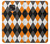 S3421 Black Orange White Argyle Plaid Hülle Schutzhülle Taschen für Motorola Moto G Power (2021)
