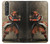 S0796 Japan Red Samurai Hülle Schutzhülle Taschen für Sony Xperia 1 III