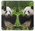 S1073 Panda Enjoy Eating Hülle Schutzhülle Taschen für Sony Xperia 1 III