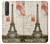 S2108 Eiffel Tower Paris Postcard Hülle Schutzhülle Taschen für Sony Xperia 1 III