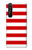 S2364 Red and White Striped Hülle Schutzhülle Taschen für Sony Xperia 1 III