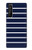 S2767 Navy White Striped Hülle Schutzhülle Taschen für Sony Xperia 1 III