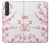 S3707 Pink Cherry Blossom Spring Flower Hülle Schutzhülle Taschen für Sony Xperia 1 III