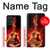 S0415 Fire Guitar Burn Hülle Schutzhülle Taschen für Samsung Galaxy A52, Galaxy A52 5G