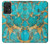 S2906 Aqua Turquoise Stone Hülle Schutzhülle Taschen für Samsung Galaxy A52, Galaxy A52 5G