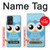 S3029 Cute Blue Owl Hülle Schutzhülle Taschen für Samsung Galaxy A52, Galaxy A52 5G