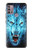 S0752 Blue Fire Grim Wolf Hülle Schutzhülle Taschen für Motorola Moto G30, G20, G10