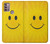 S1146 Yellow Sun Smile Hülle Schutzhülle Taschen für Motorola Moto G30, G20, G10