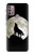 S1981 Wolf Howling at The Moon Hülle Schutzhülle Taschen für Motorola Moto G30, G20, G10
