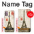 S2108 Eiffel Tower Paris Postcard Hülle Schutzhülle Taschen für Motorola Moto G30, G20, G10