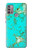 S2377 Turquoise Gemstone Texture Graphic Printed Hülle Schutzhülle Taschen für Motorola Moto G30, G20, G10