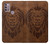 S2529 Leo Zodiac Tattoo Brown Graphic Print Hülle Schutzhülle Taschen für Motorola Moto G30, G20, G10