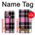 S3091 Pink Plaid Pattern Hülle Schutzhülle Taschen für Motorola Moto G30, G20, G10