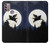 S3289 Flying Pig Full Moon Night Hülle Schutzhülle Taschen für Motorola Moto G30, G20, G10