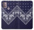 S3357 Navy Blue Bandana Pattern Hülle Schutzhülle Taschen für Motorola Moto G30, G20, G10