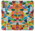 S3391 Abstract Art Mosaic Tiles Graphic Hülle Schutzhülle Taschen für Motorola Moto G30, G20, G10