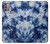 S3439 Fabric Indigo Tie Dye Hülle Schutzhülle Taschen für Motorola Moto G30, G20, G10