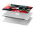 S3112 Rose Floral Pattern Black Hülle Schutzhülle Taschen für MacBook Air 13″ - A1369, A1466