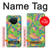 S3273 Flower Line Art Pattern Hülle Schutzhülle Taschen für Nokia X10