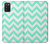 S1723 Mint Chevron Zigzag Hülle Schutzhülle Taschen für Samsung Galaxy A03S