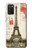 S2108 Eiffel Tower Paris Postcard Hülle Schutzhülle Taschen für Samsung Galaxy A03S
