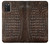 S2850 Brown Skin Alligator Graphic Printed Hülle Schutzhülle Taschen für Samsung Galaxy A03S