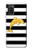 S2882 Black and White Striped Gold Dolphin Hülle Schutzhülle Taschen für Samsung Galaxy A03S